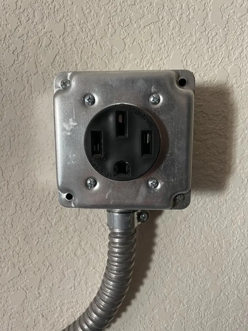 NEMA 14-50 outlet installed for Smart Home Electrical in Matteson